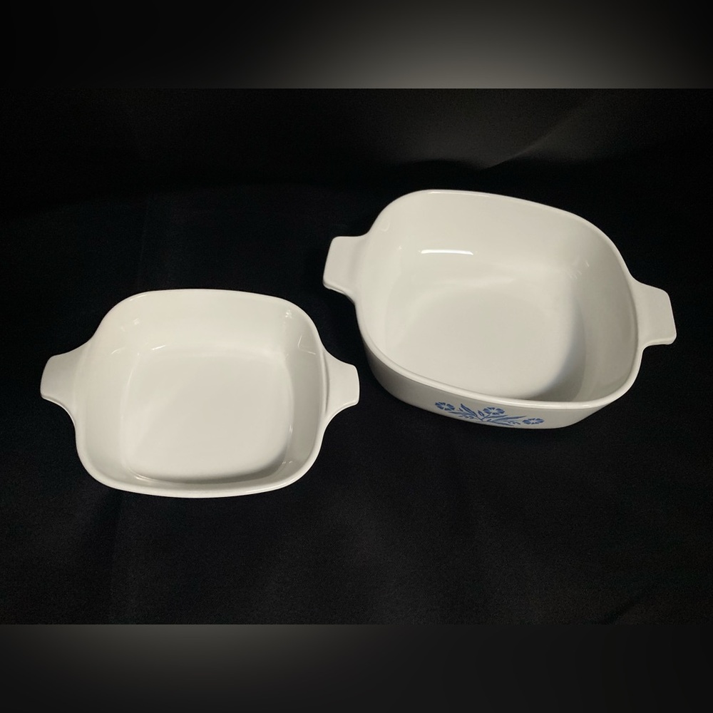 Cornflower Corning Ware White Blue Baking Dish - Picture 4 of 11